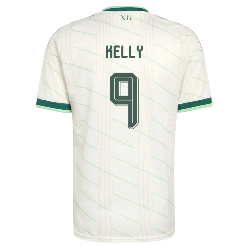 Danxen Men Northern Ireland Patrick Kelly #9 White Green Away Jersey 26-28 T-Shirt