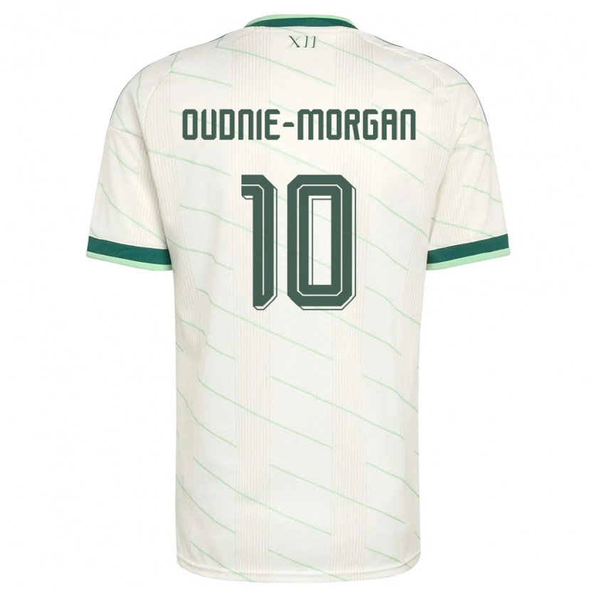 Danxen Men Northern Ireland Rio Oudnie-Morgan #10 White Green Away Jersey 26-28 T-Shirt