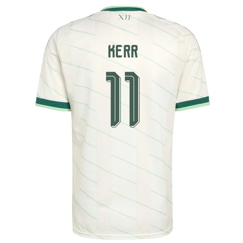 Danxen Men Northern Ireland Joel Kerr #11 White Green Away Jersey 26-28 T-Shirt