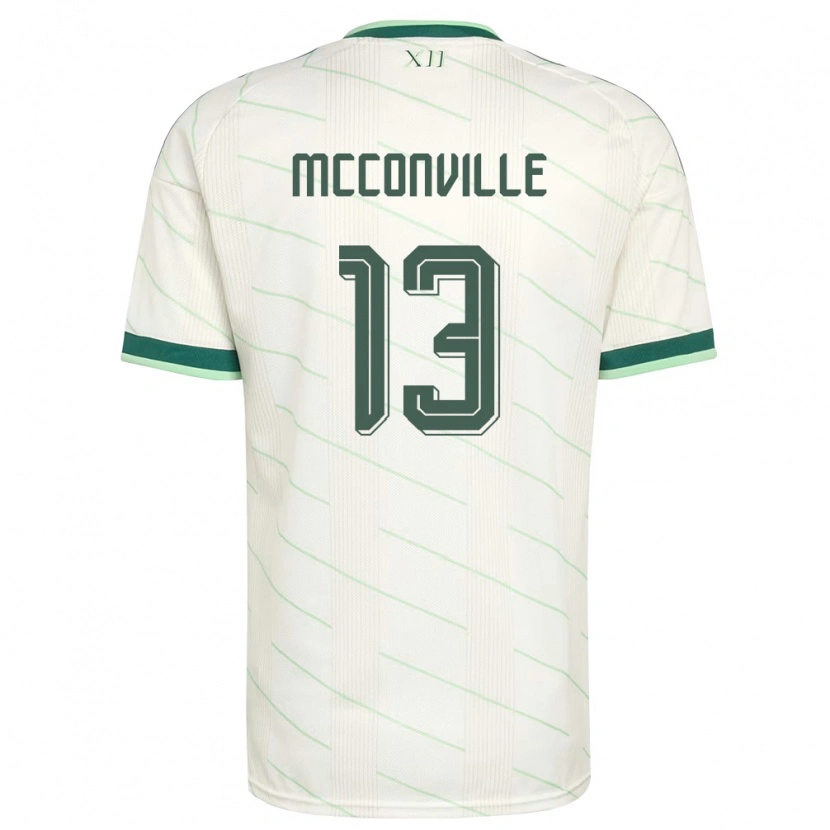 Danxen Men Northern Ireland Ruairi Mcconville #13 White Green Away Jersey 26-28 T-Shirt