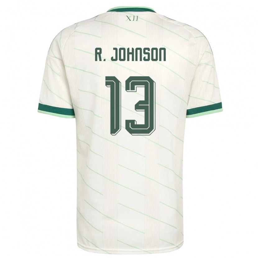 Danxen Men Northern Ireland Ryan Johnson #13 White Green Away Jersey 26-28 T-Shirt