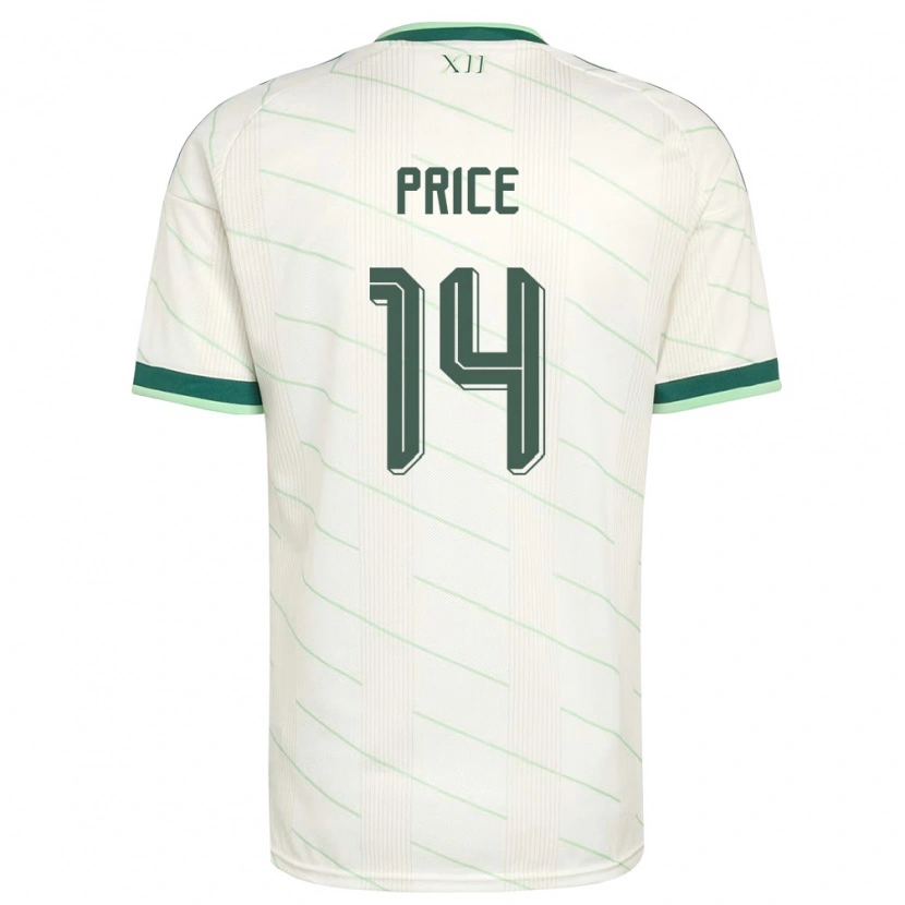 Danxen Men Northern Ireland Isaac Price #14 White Green Away Jersey 26-28 T-Shirt