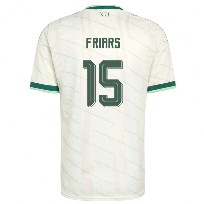 Danxen Men Northern Ireland Alfie Friars #15 White Green Away Jersey 26-28 T-Shirt