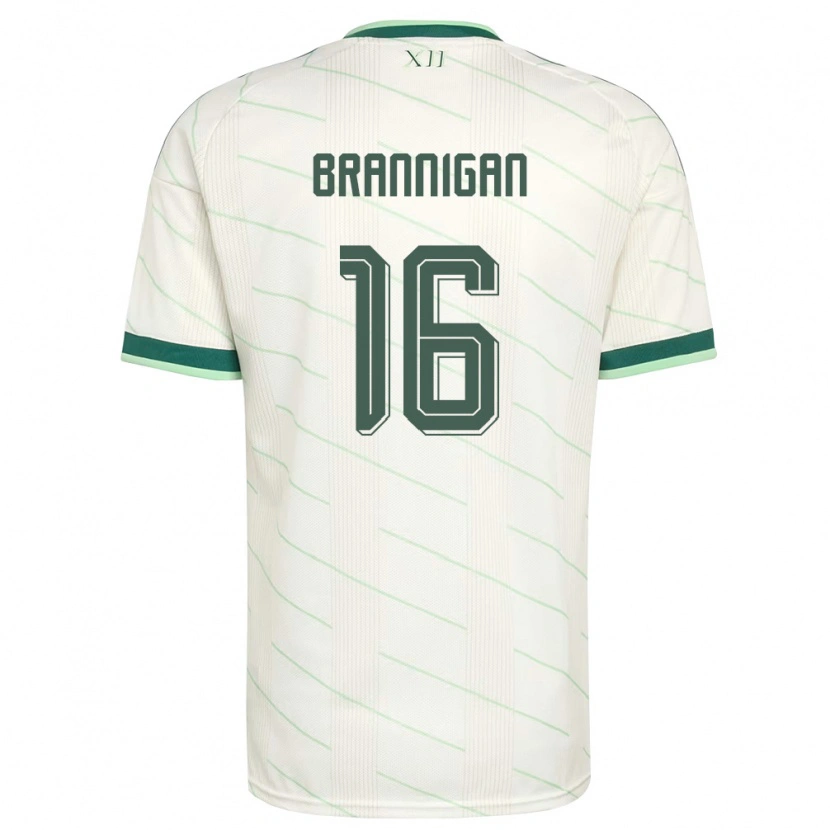 Danxen Men Northern Ireland Cole Brannigan #16 White Green Away Jersey 26-28 T-Shirt