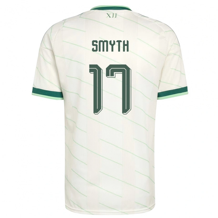 Danxen Men Northern Ireland Casey Smyth #17 White Green Away Jersey 26-28 T-Shirt