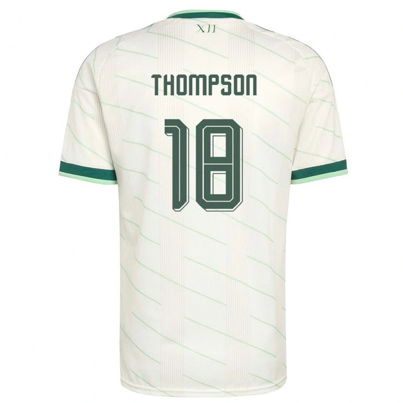 Danxen Men Northern Ireland Kalum Thompson #18 White Green Away Jersey 26-28 T-Shirt