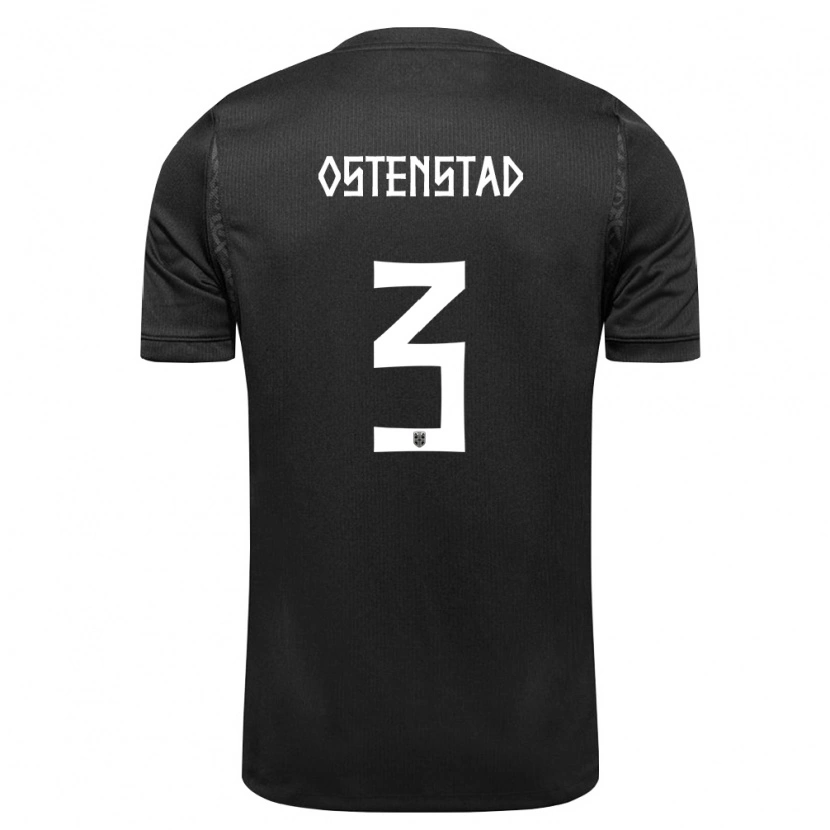 Danxen Men Norway Marthine Østenstad #3 Black Away Jersey 26-28 T-Shirt
