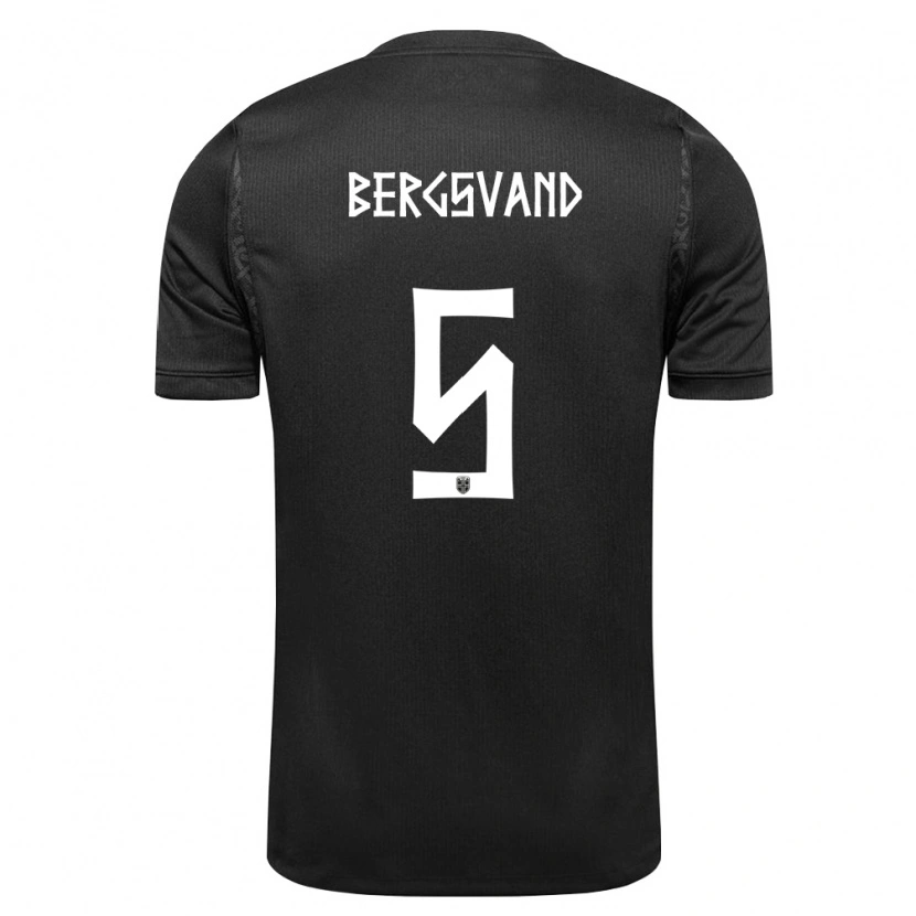 Danxen Men Norway Guro Bergsvand #5 Black Away Jersey 26-28 T-Shirt