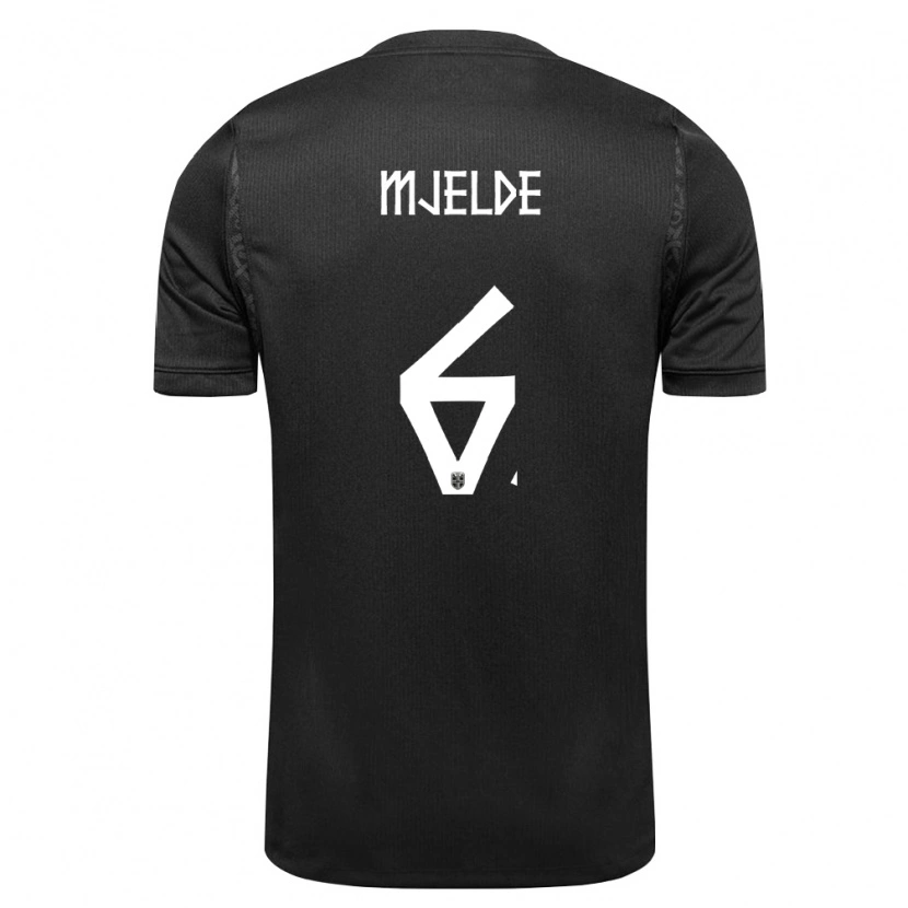 Danxen Men Norway Maren Mjelde #6 Black Away Jersey 26-28 T-Shirt