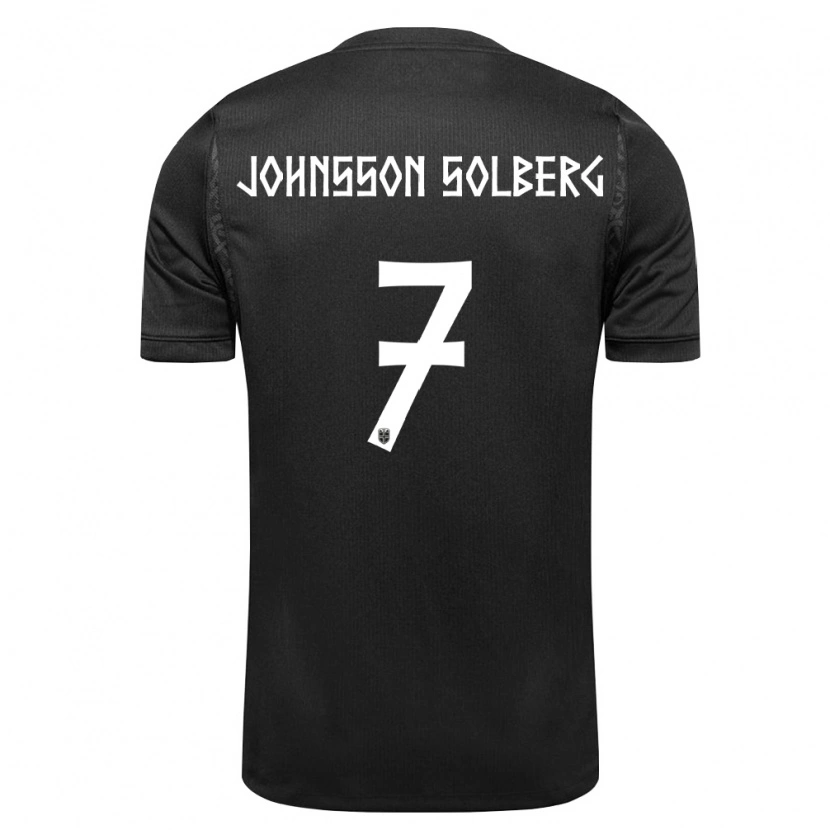 Danxen Men Norway Jesper Johnsson Solberg #7 Black Away Jersey 26-28 T-Shirt