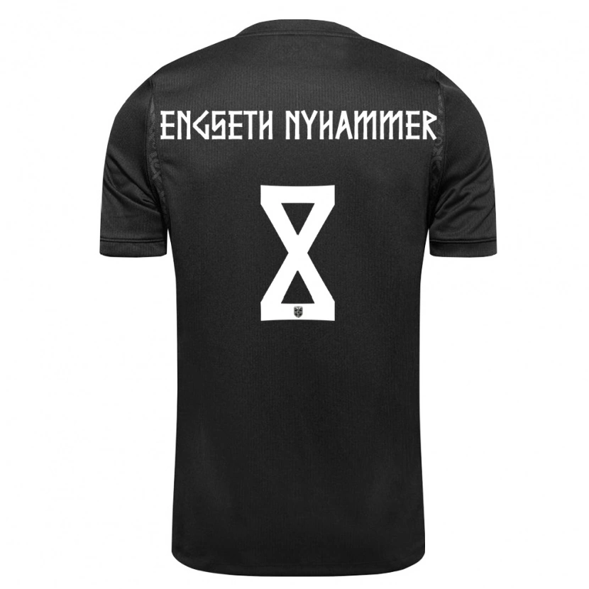 Danxen Men Norway Troy Engseth Nyhammer #8 Black Away Jersey 26-28 T-Shirt