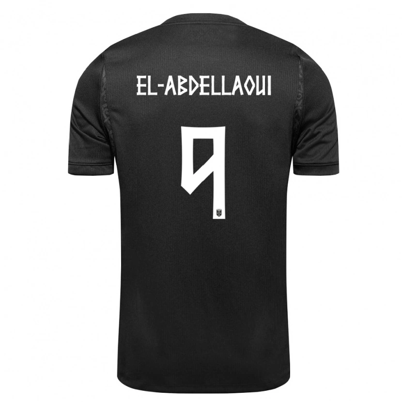 Danxen Men Norway Jones El-Abdellaoui #9 Black Away Jersey 26-28 T-Shirt