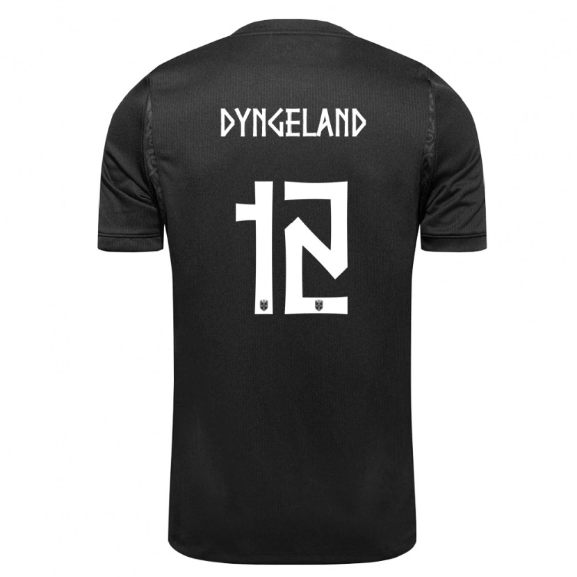 Danxen Men Norway Mathias Dyngeland #12 Black Away Jersey 26-28 T-Shirt
