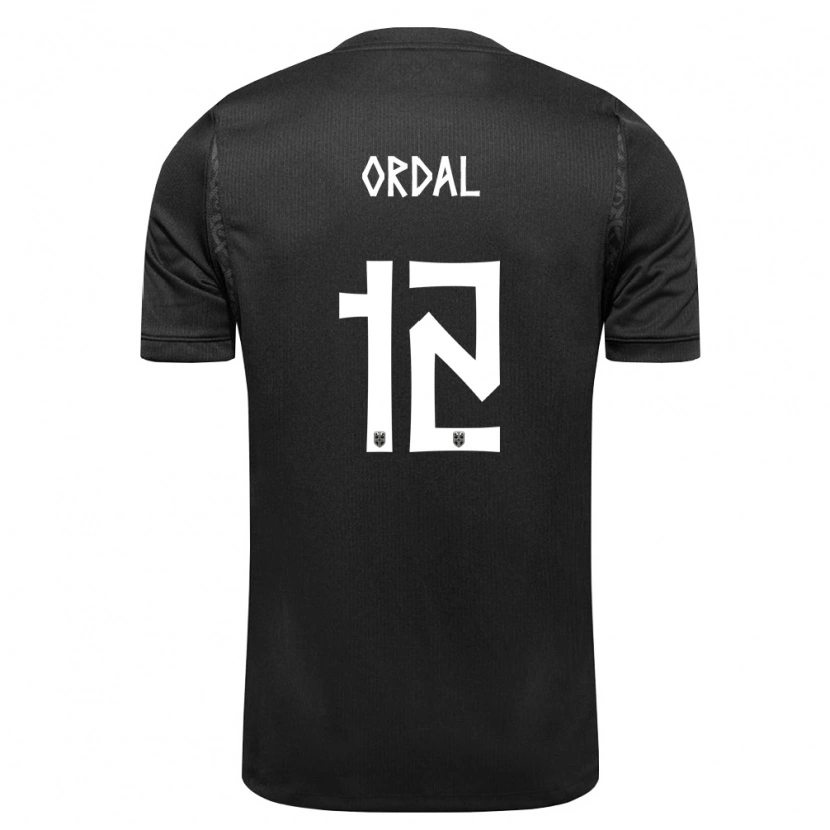 Danxen Men Norway Alexander Ordal #12 Black Away Jersey 26-28 T-Shirt