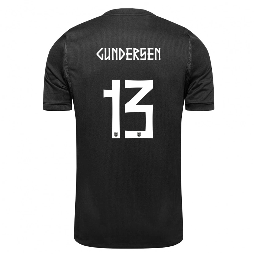 Danxen Men Norway John Kenneth Provido Gundersen #13 Black Away Jersey 26-28 T-Shirt