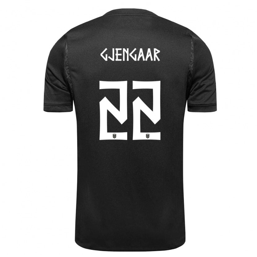 Danxen Men Norway Dennis Gjengaar #22 Black Away Jersey 26-28 T-Shirt