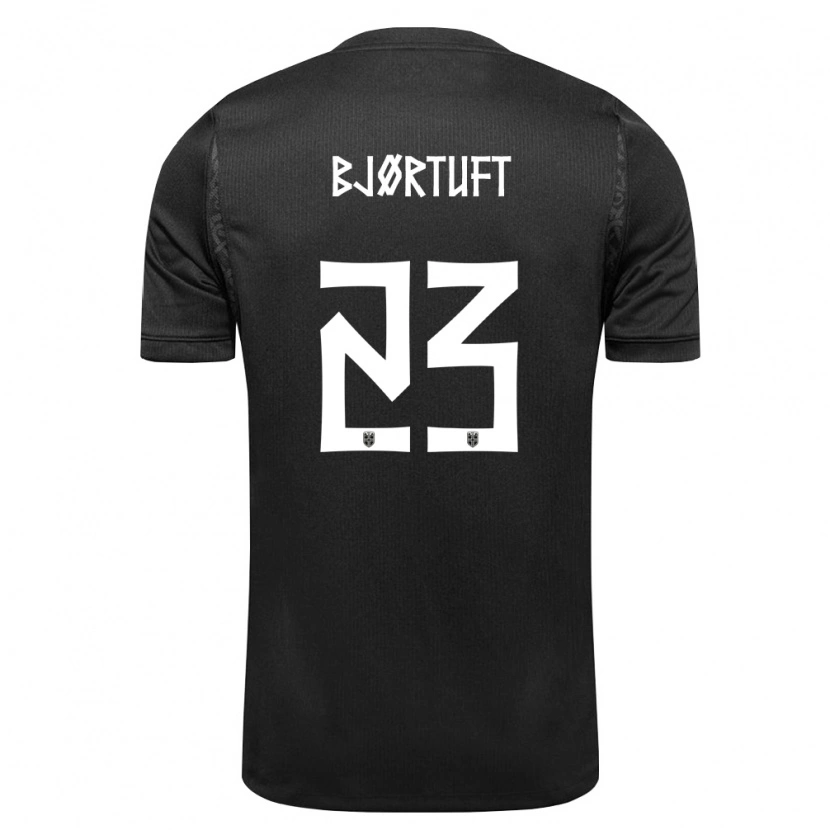 Danxen Men Norway Odin Bjørtuft #23 Black Away Jersey 26-28 T-Shirt