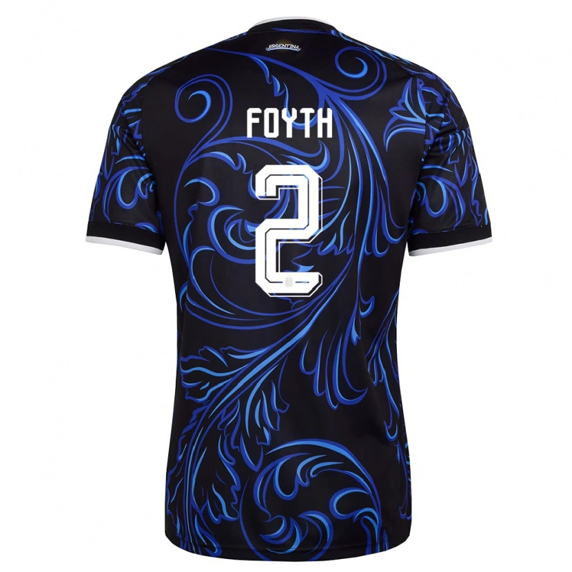 Danxen Men Argentina Juan Foyth #2 Black White Sky Blue Away Jersey 26-28 T-Shirt