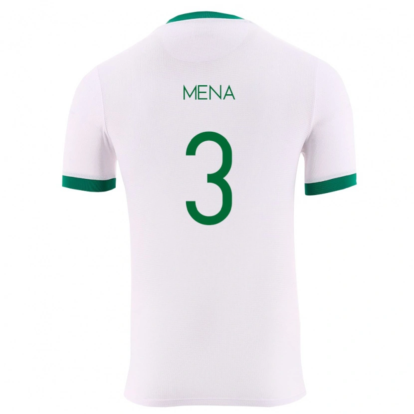 Danxen Men Bolivia Fernando Mena #3 White Green Red Away Jersey 26-28 T-Shirt