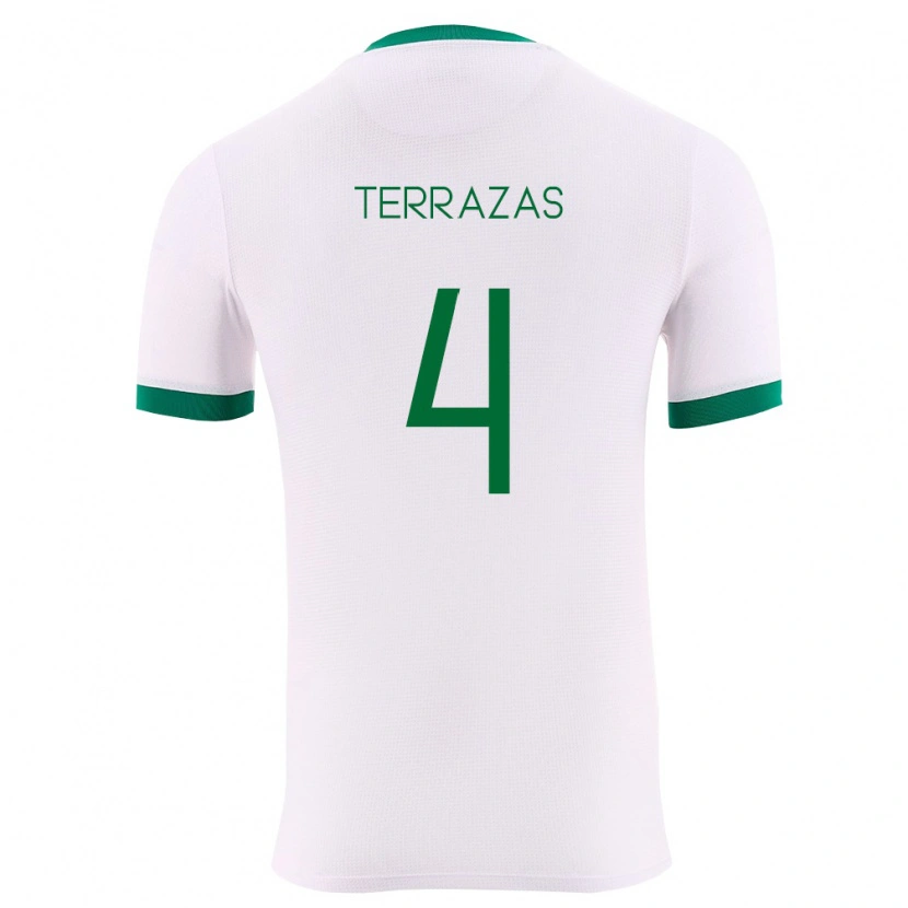 Danxen Men Bolivia Sergio Terrazas #4 White Green Red Away Jersey 26-28 T-Shirt