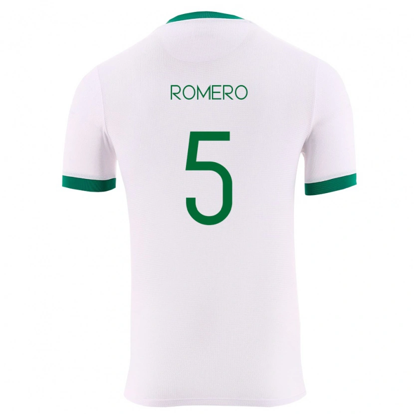 Danxen Men Bolivia César Romero #5 White Green Red Away Jersey 26-28 T-Shirt