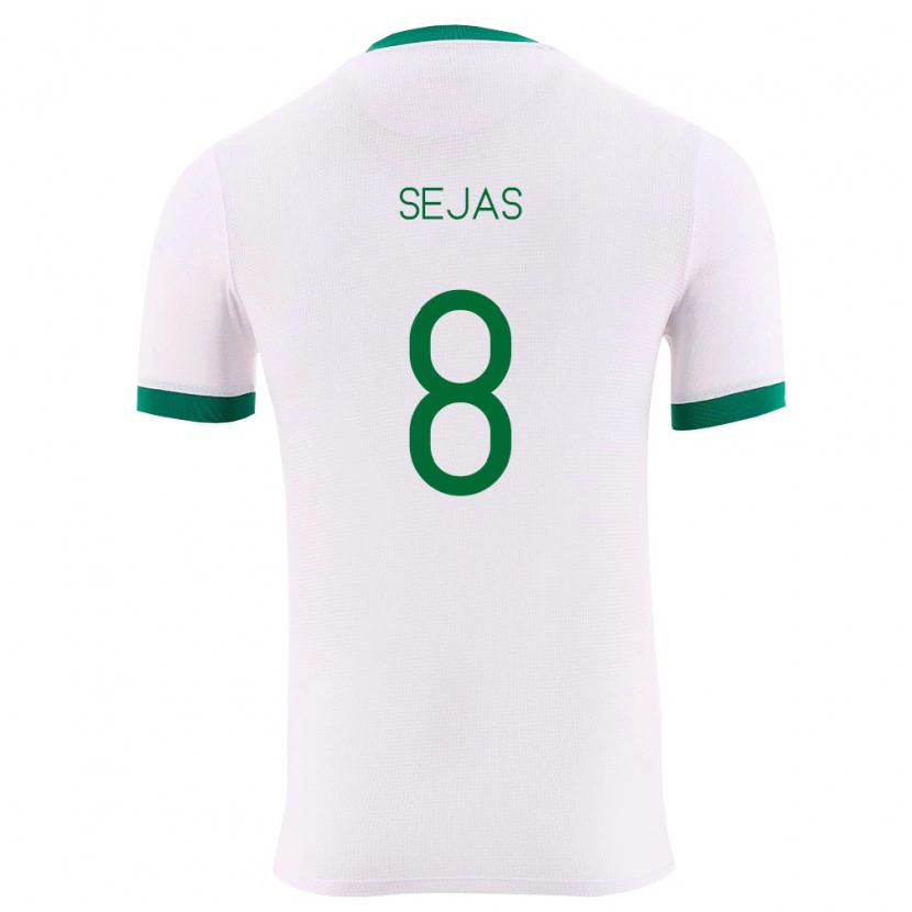 Danxen Men Bolivia Carlos Sejas #8 White Green Red Away Jersey 26-28 T-Shirt