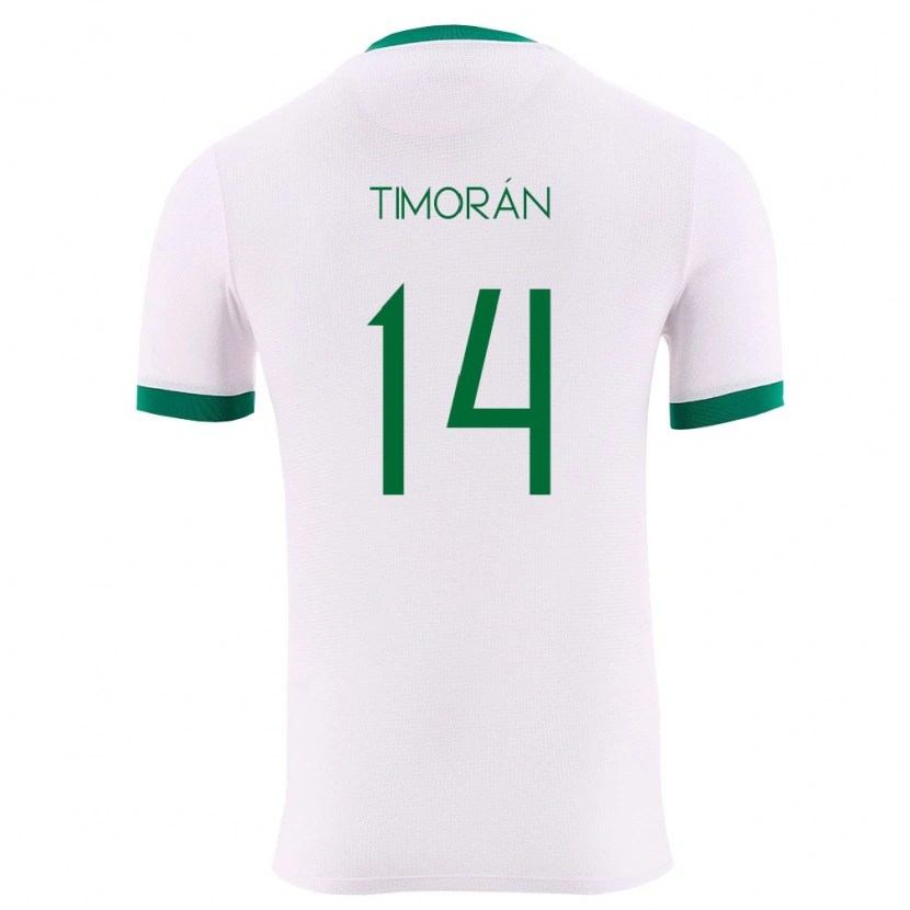 Danxen Men Bolivia Marcelo Timorán #14 White Green Red Away Jersey 26-28 T-Shirt