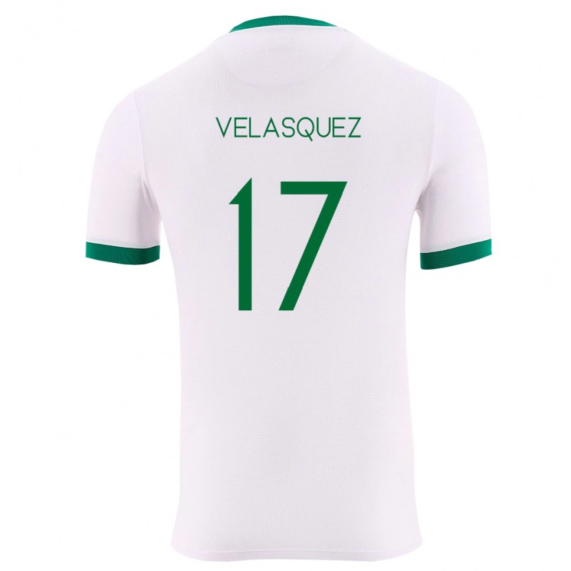 Danxen Men Bolivia Jhon Velásquez #17 White Green Red Away Jersey 26-28 T-Shirt