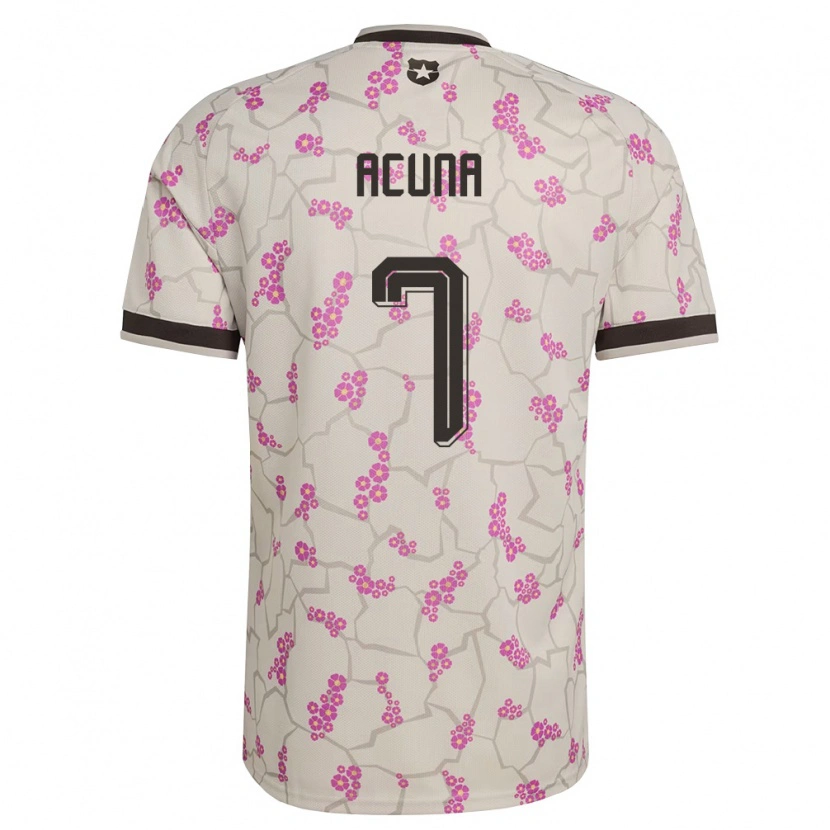 Danxen Men Chile Yenny Acuña #7 White Purple Away Jersey 26-28 T-Shirt