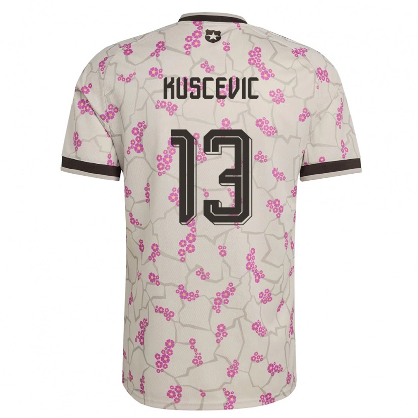 Danxen Men Chile Benjamín Kuscevic #13 White Purple Away Jersey 26-28 T-Shirt