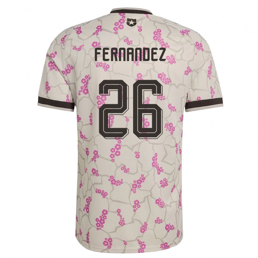 Danxen Men Chile Nicolás Fernández #26 White Purple Away Jersey 26-28 T-Shirt