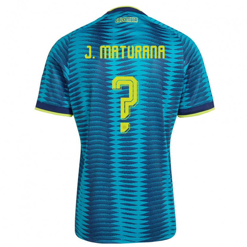 Danxen Men Colombia Jhon Maturana #0 Blue Navy Yellow Away Jersey 26-28 T-Shirt