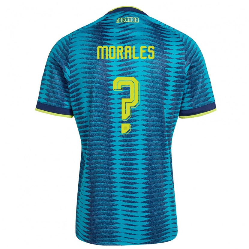 Danxen Men Colombia María Morales #0 Blue Navy Yellow Away Jersey 26-28 T-Shirt