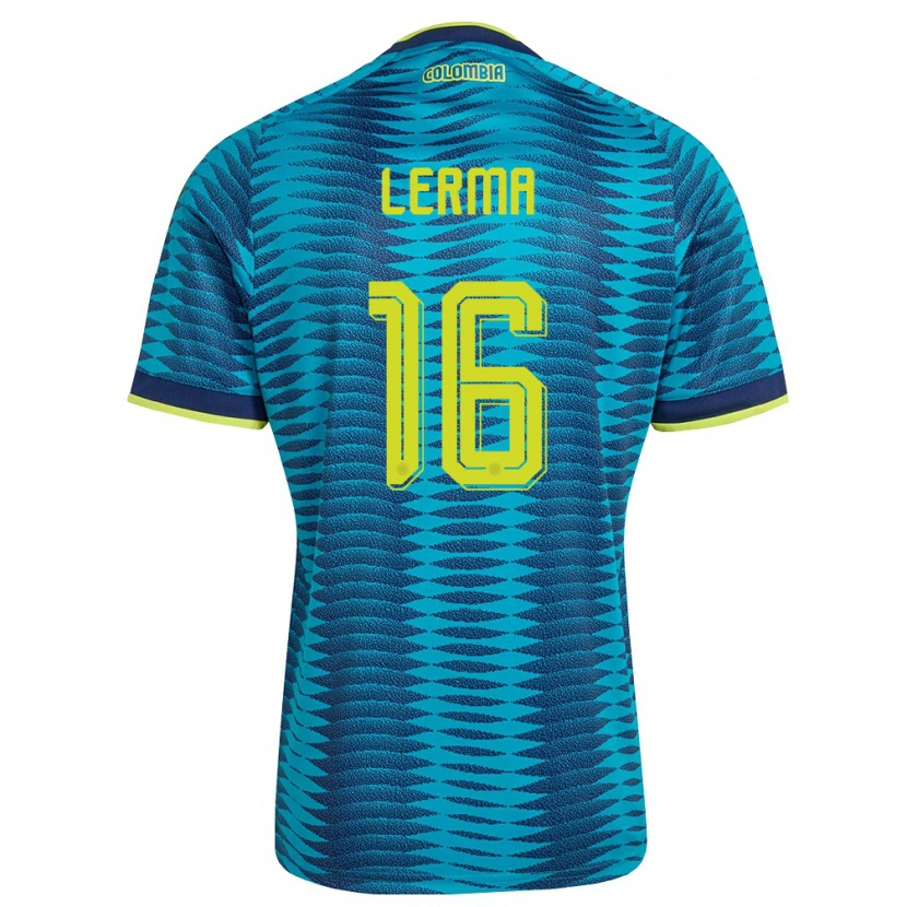 Danxen Men Colombia Jefferson Lerma #16 Blue Navy Yellow Away Jersey 26-28 T-Shirt