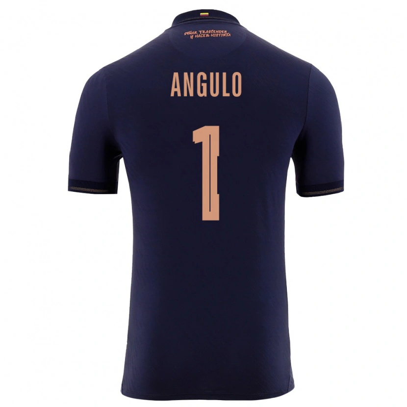 Danxen Men Ecuador Gaikler Angulo #1 Navy Gold Away Jersey 26-28 T-Shirt