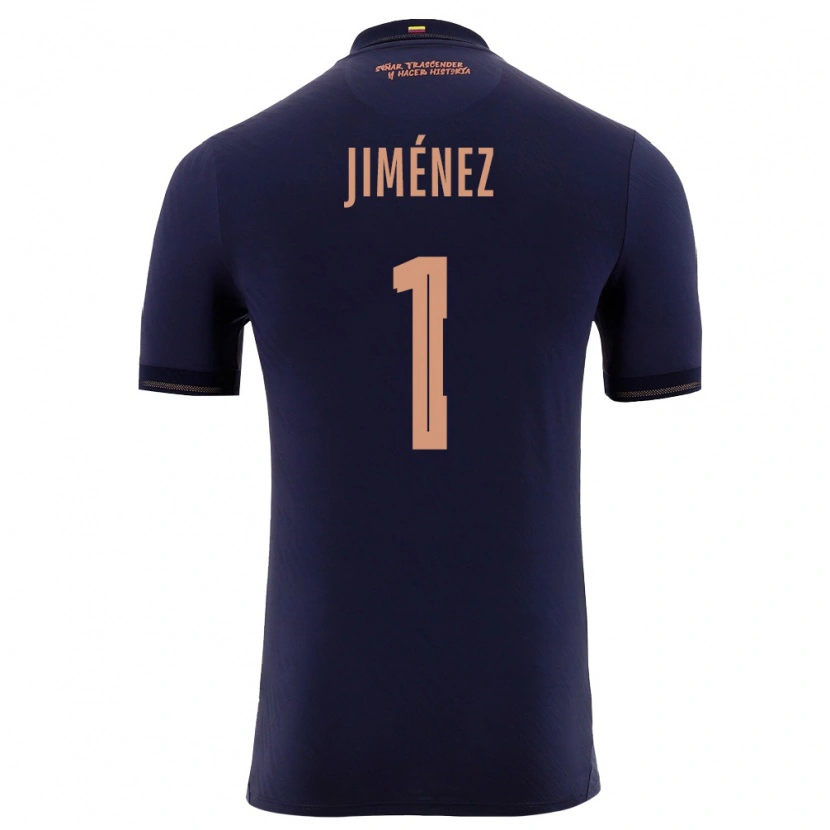 Danxen Men Ecuador Tony Jimenez #1 Navy Gold Away Jersey 26-28 T-Shirt