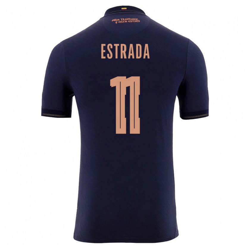 Danxen Men Ecuador Michael Estrada #11 Navy Gold Away Jersey 26-28 T-Shirt
