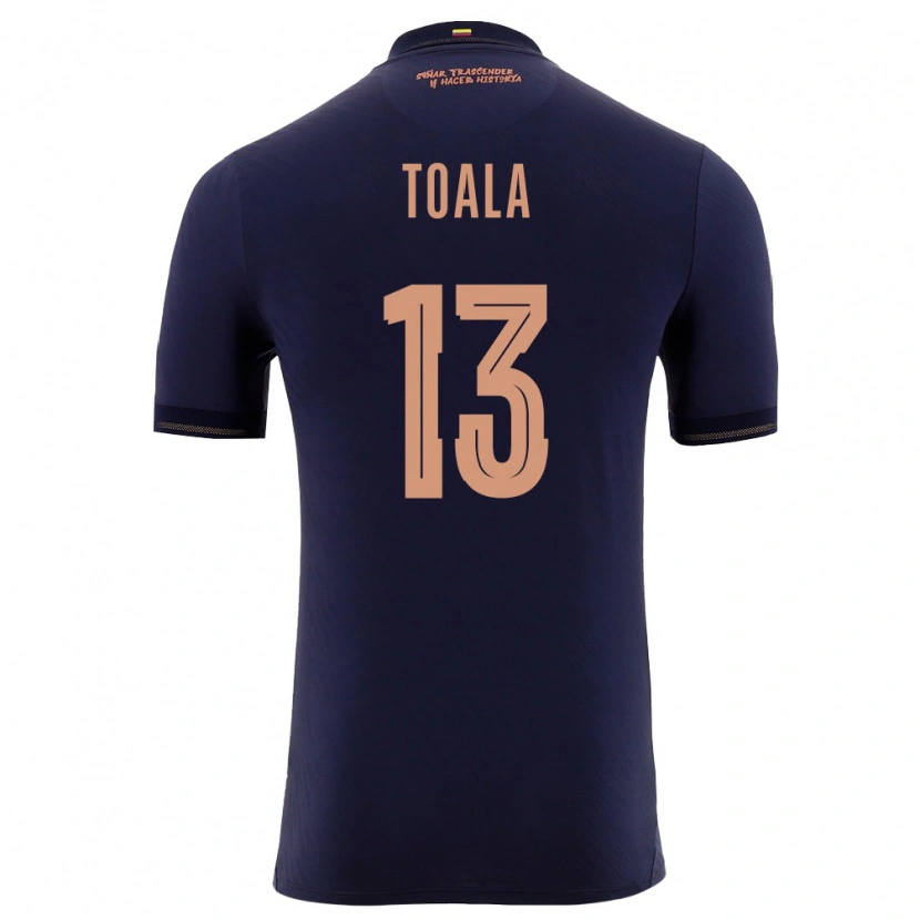 Danxen Men Ecuador Ezequiel Toala #13 Navy Gold Away Jersey 26-28 T-Shirt