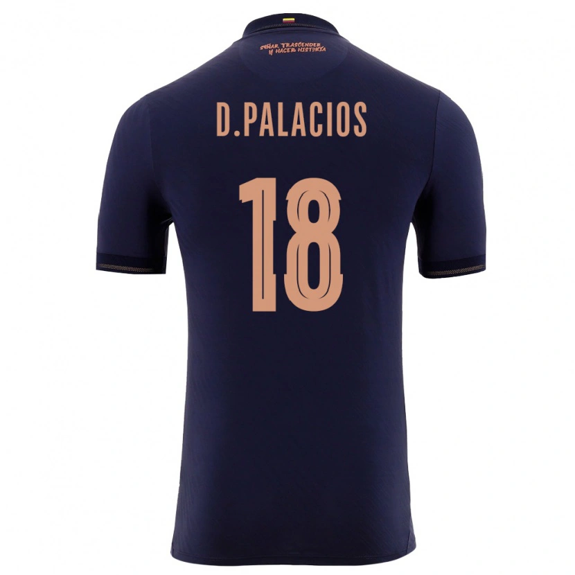 Danxen Men Ecuador Diego Palacios #18 Navy Gold Away Jersey 26-28 T-Shirt