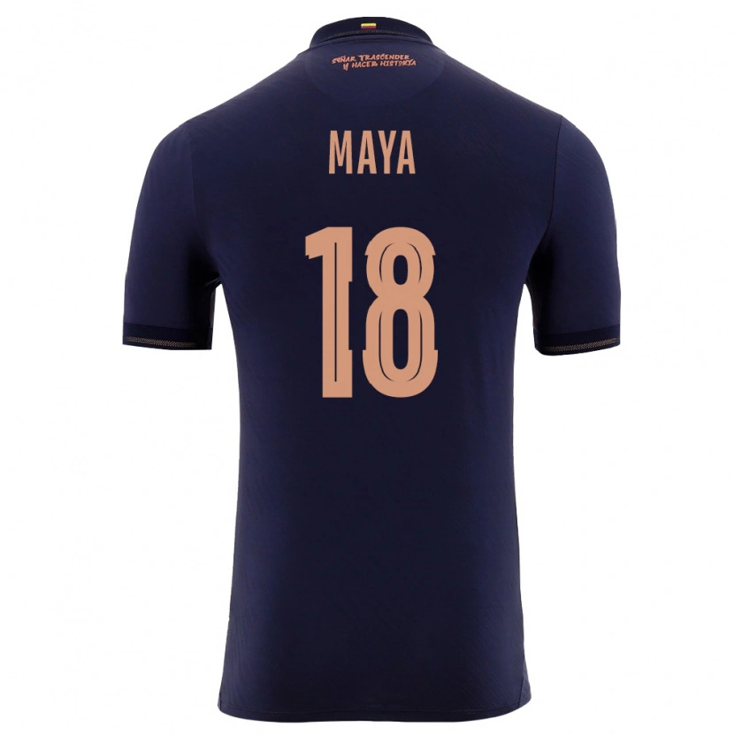 Danxen Men Ecuador Jhoel Maya #18 Navy Gold Away Jersey 26-28 T-Shirt
