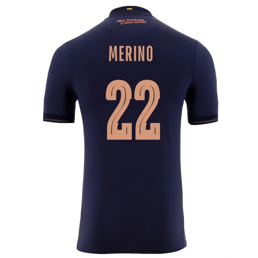 Danxen Men Ecuador Matías Merino #22 Navy Gold Away Jersey 26-28 T-Shirt
