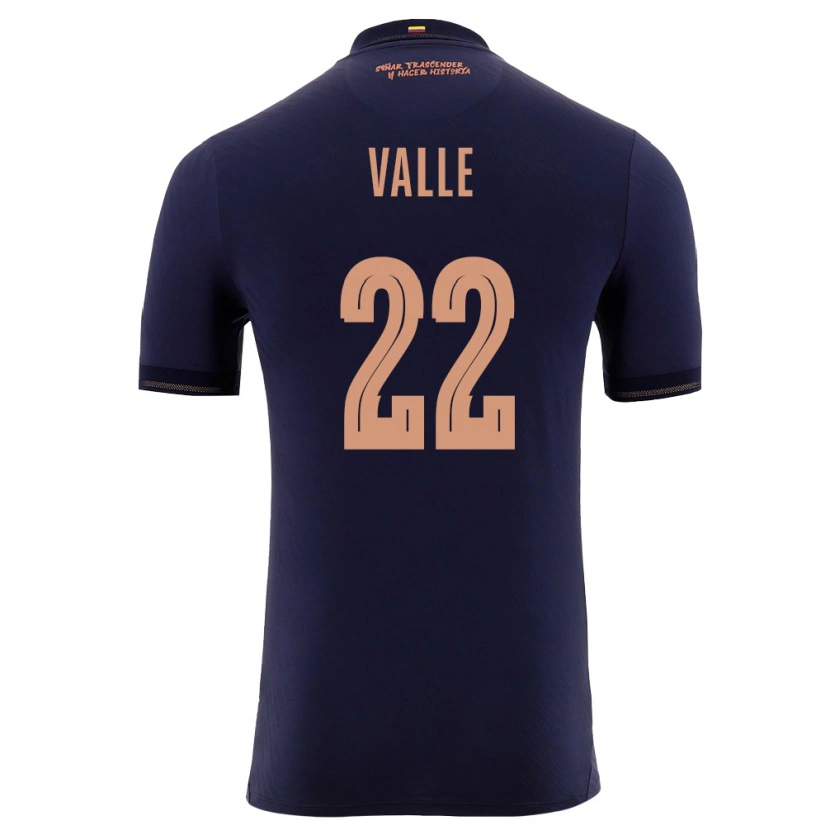 Danxen Men Ecuador Gonzalo Valle #22 Navy Gold Away Jersey 26-28 T-Shirt