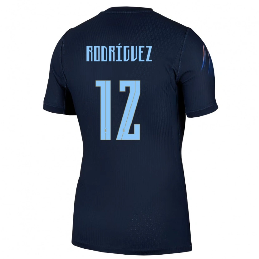 Danxen Men Uruguay Randall Rodriguez #12 Black Blue Away Jersey 26-28 T-Shirt