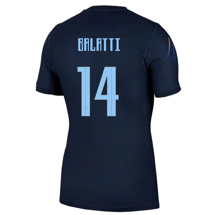 Danxen Men Uruguay Facundo Balatti #14 Black Blue Away Jersey 26-28 T-Shirt