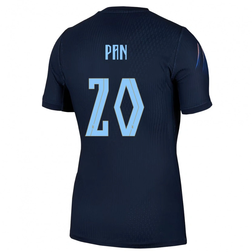 Danxen Men Uruguay Gonzalo Pan #20 Black Blue Away Jersey 26-28 T-Shirt