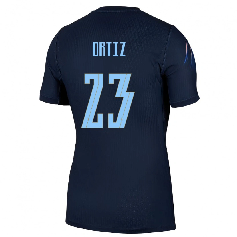 Danxen Men Uruguay Felipe Ortiz #23 Black Blue Away Jersey 26-28 T-Shirt