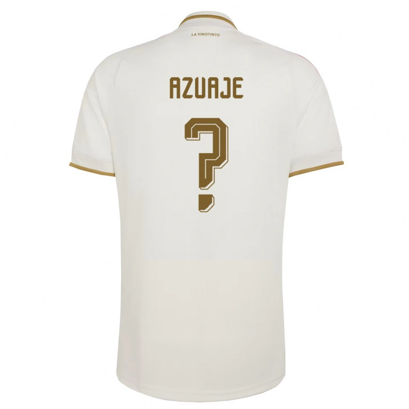 Danxen Men Venezuela Ángel Azuaje #0 Off-White Yellow Away Jersey 26-28 T-Shirt