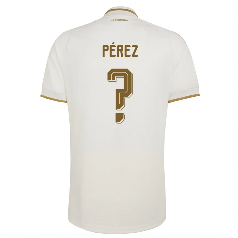 Danxen Men Venezuela Angel Pérez #0 Off-White Yellow Away Jersey 26-28 T-Shirt
