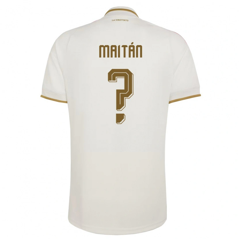 Danxen Men Venezuela Marcos Maitán #0 Off-White Yellow Away Jersey 26-28 T-Shirt