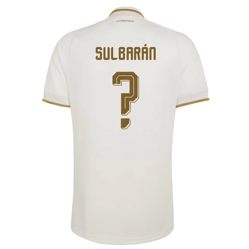 Danxen Men Venezuela Yerwin Sulbarán #0 Off-White Yellow Away Jersey 26-28 T-Shirt